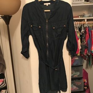 Dark blue green dress 🌸